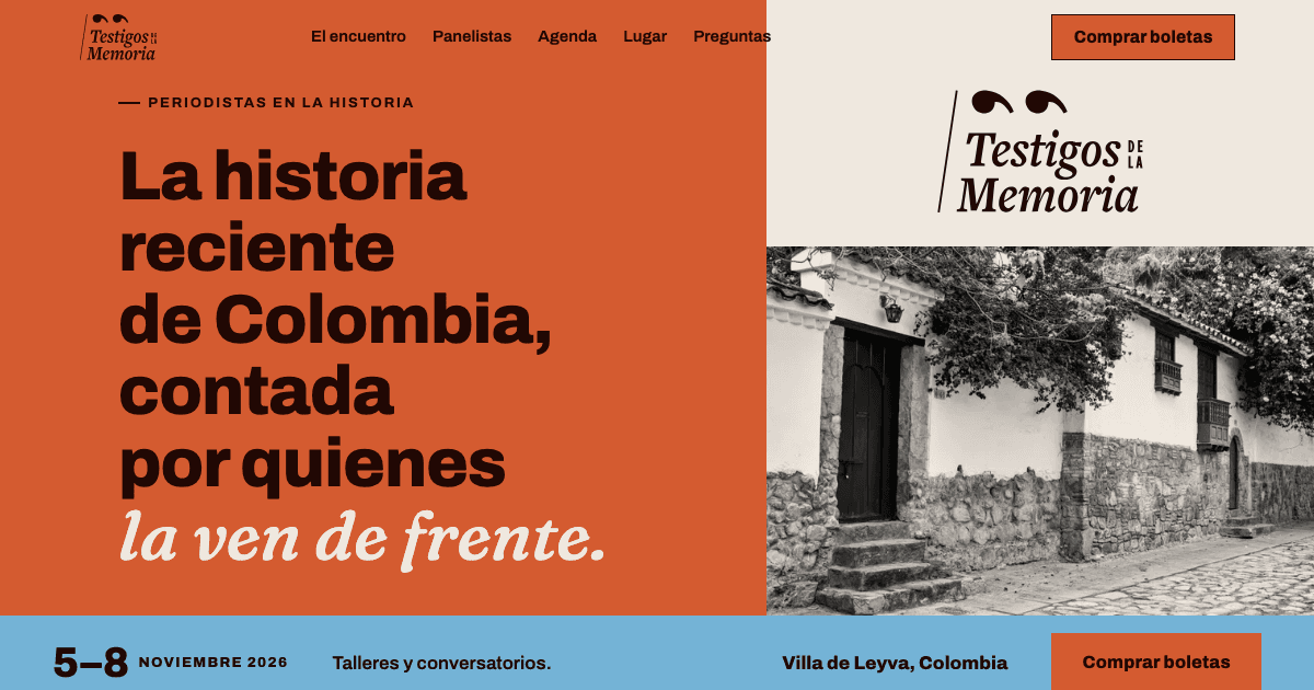 Testigos de la Memoria, Villa de Leyva, 5 al 8 de noviembre de 2026